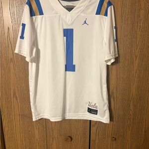 Jordan Men's White and Blue Jersey